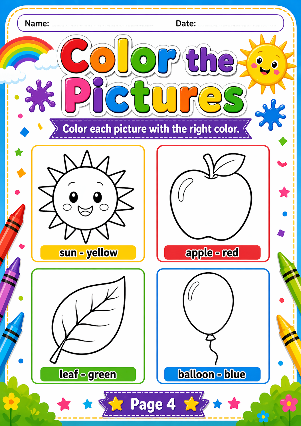 Shapes & Colors Fun Workbook for Kids Ages 4–7 — Learn, Match, Trace & Play