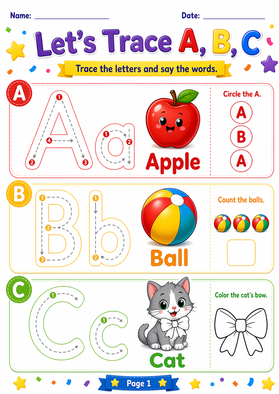 ABC Fun Workbook for Kids Ages 4–6 — Trace, Learn & Play with Letters A to Z