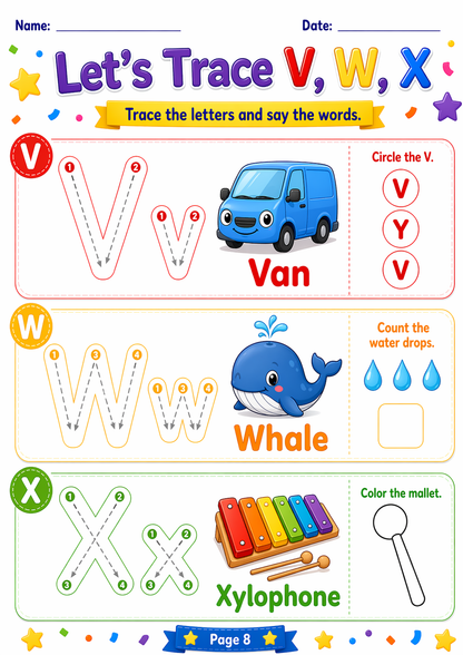 ABC Fun Workbook for Kids Ages 4–6 — Trace, Learn & Play with Letters A to Z